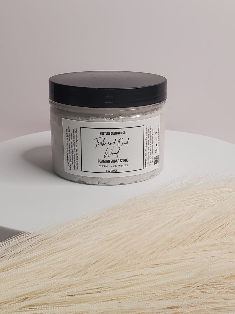 Teak and Oud Wood Foaming Body Scrub - Kulture Designed Co.