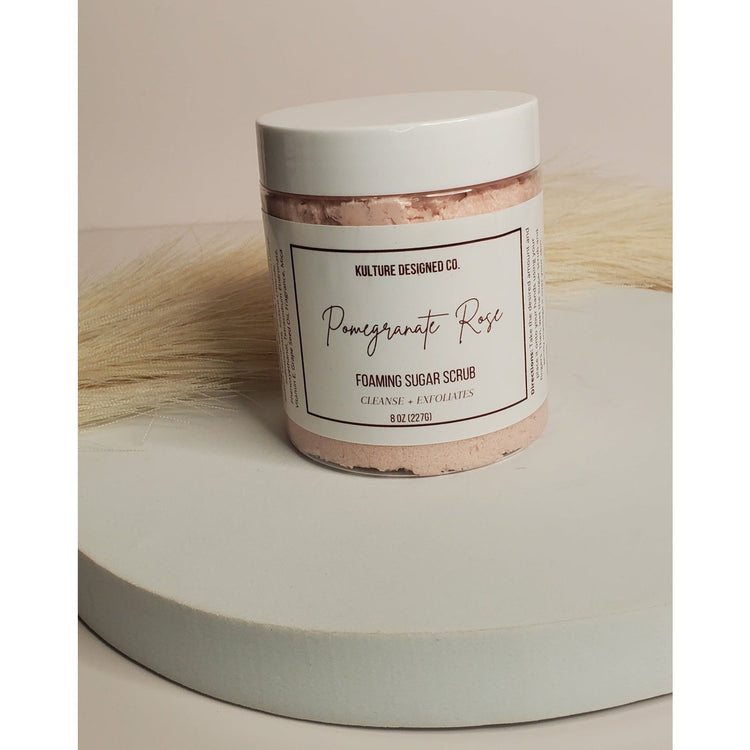 POMEGRANATE ROSE | Foaming Sugar Scrub - Kulture Designed Co.