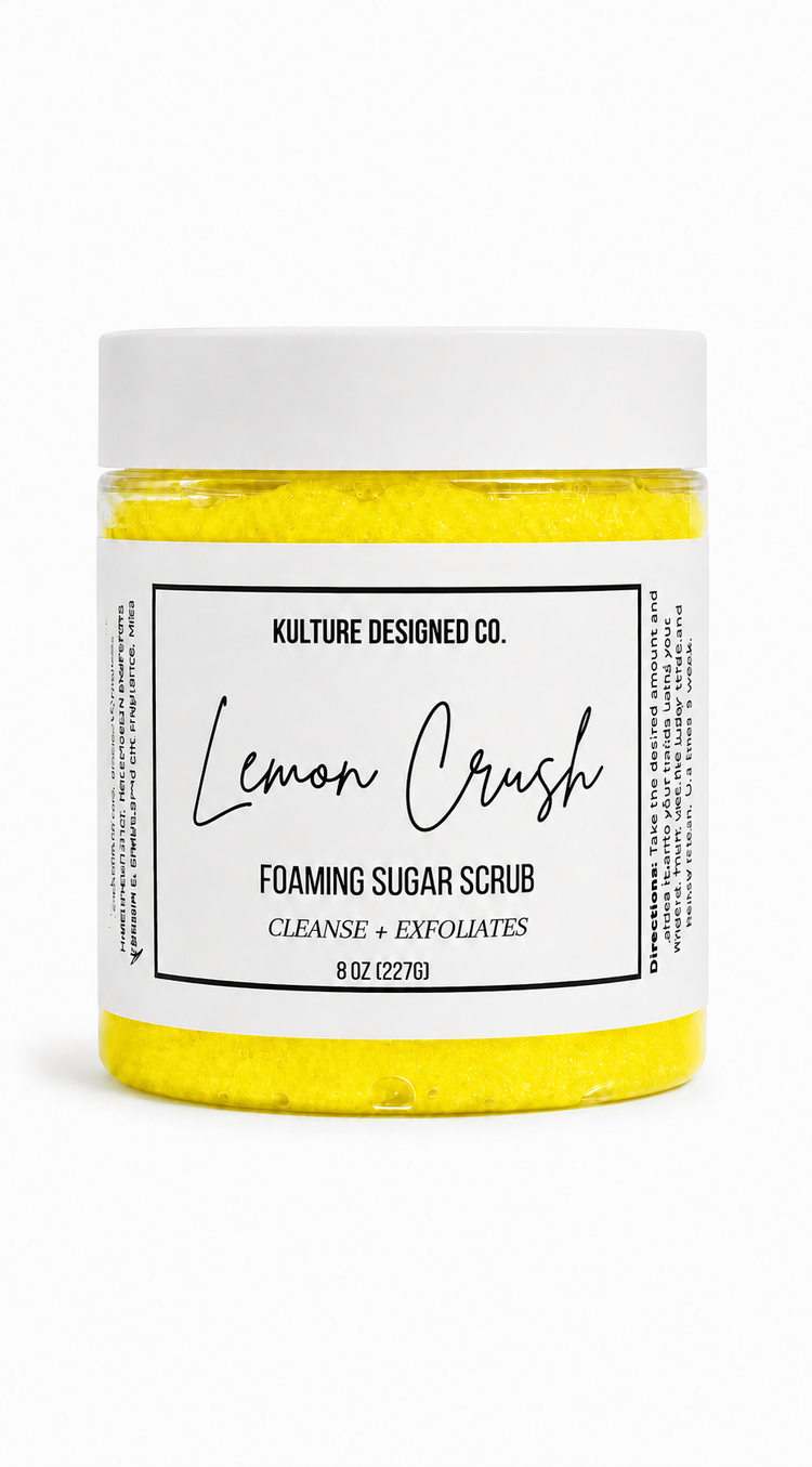 Lemon Crush | Foaming Sugar Scrub - Kulture Designed Co.
