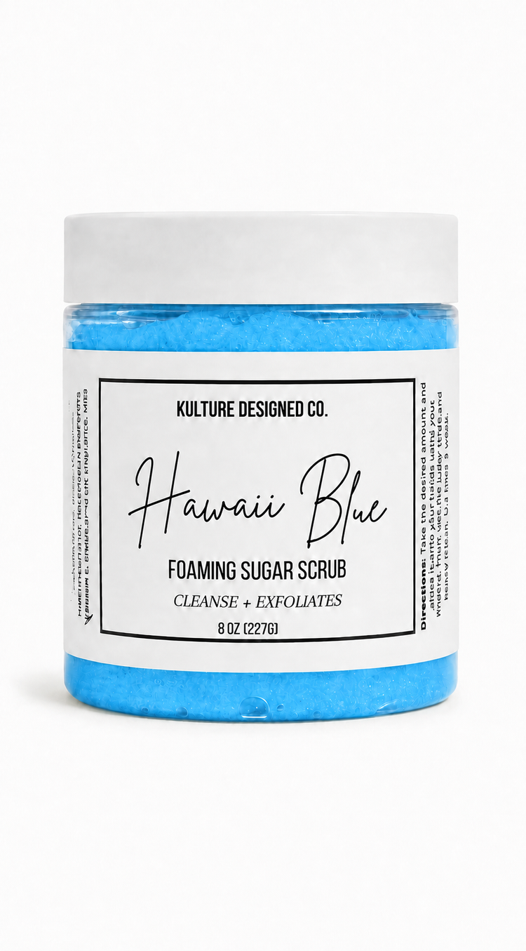 Hawaii Blue Foaming Body Scrub - Kulture Designed Co.