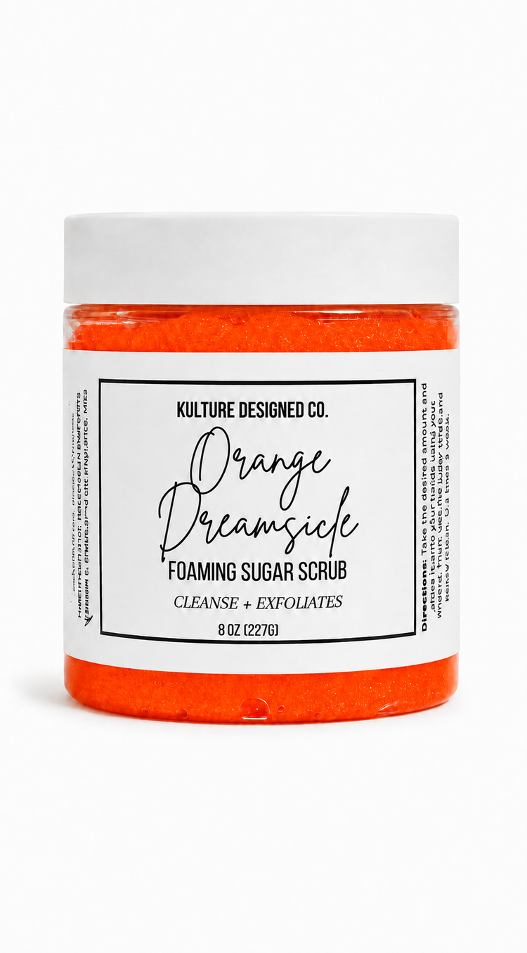 Orange dreamsicle Foaming Body Scrub - Kulture Designed Co.