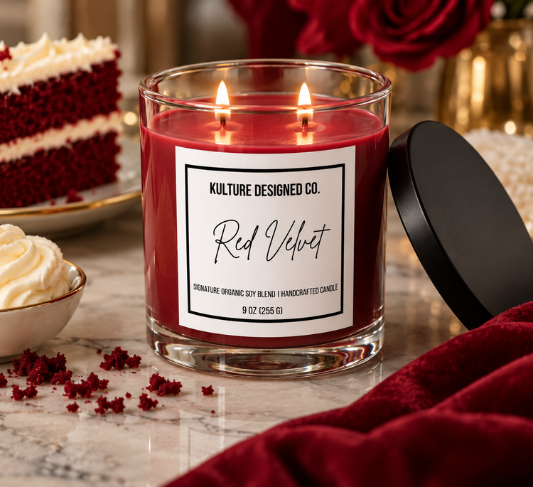 Red velvet candle