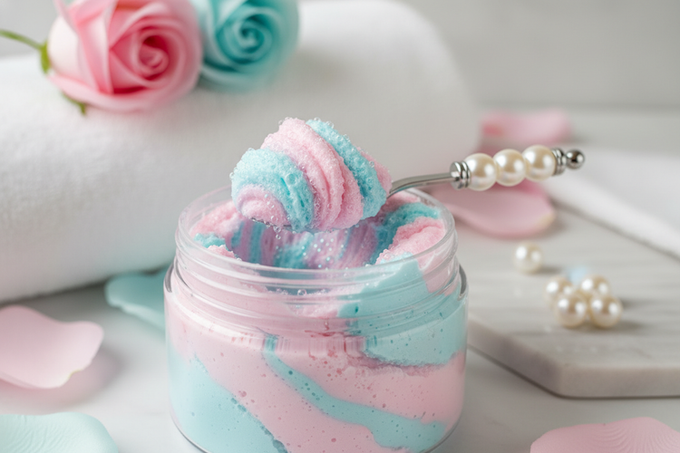 Kulture Designed Co Cotton candy bubblegum foaming scrub