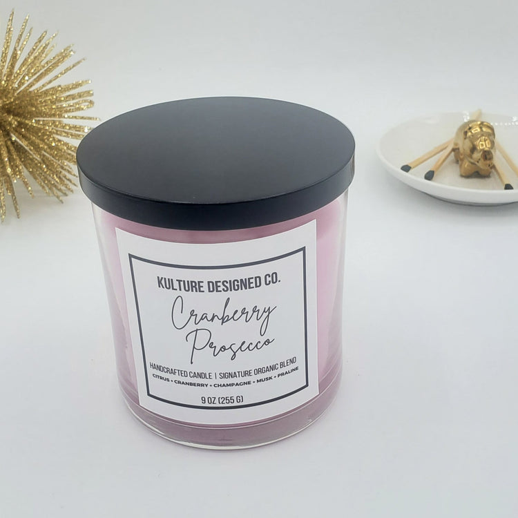 CRANBERRY PROSECCO | 9 oz candle - Kulture Designed Co.