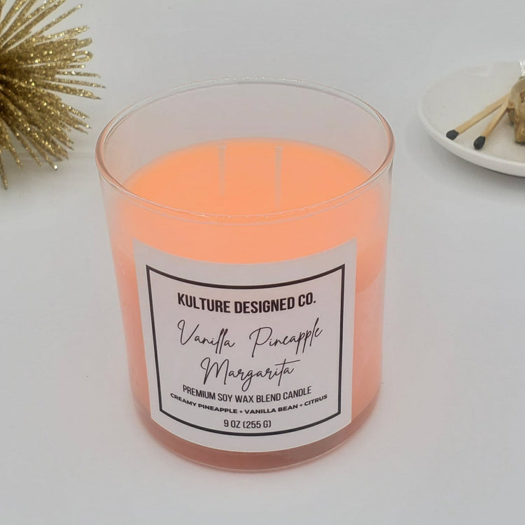 Vanilla Pineapple Margarita| 9 oz candle - Kulture Designed Co.