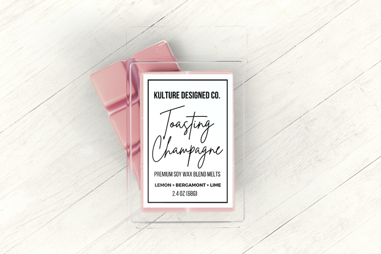 TOASTING CHAMPAGNE WAX MELT - Kulture Designed Co.