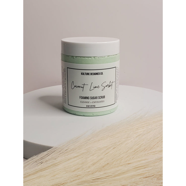 Coconut Lime Sorbert Foaming Body Scrub - Kulture Designed Co.