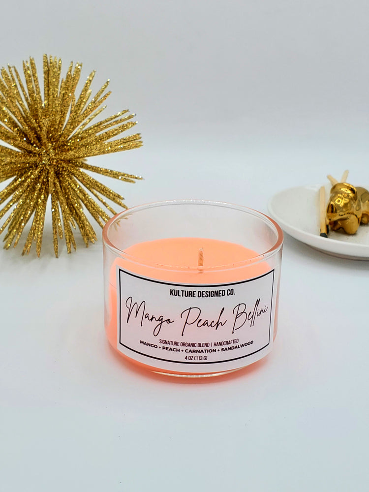 Mango Peach Bellini |  4 oz  Candle - Kulture Designed Co.