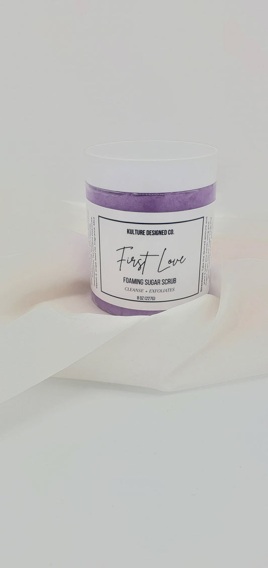 First Love Foaming Sugar Scrub - Kulture Designed Co.