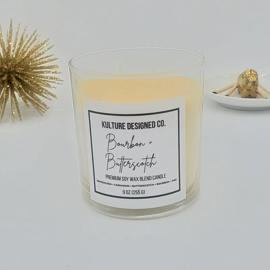 BOURBON + BUTTERSCOTCH | 9 oz candle - Kulture Designed Co.