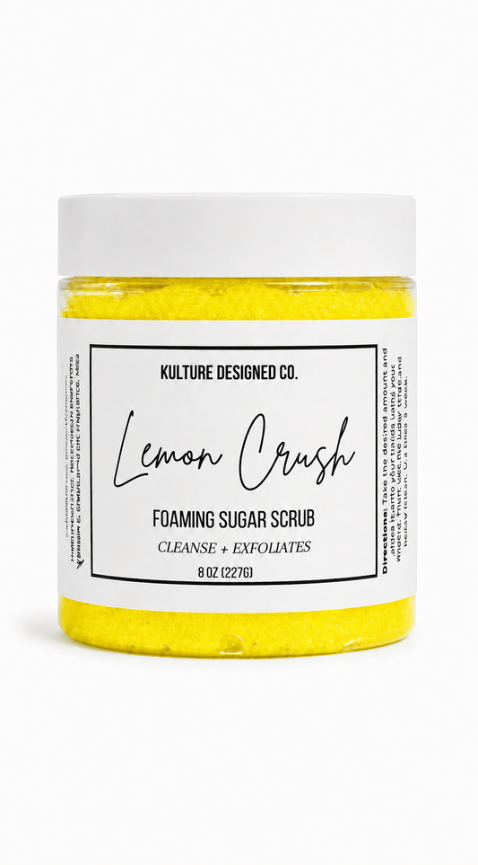 Lemon  Crush | Foaming Sugar Scrub - Kulture Designed Co.