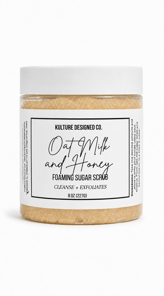 OATMILK AND HONEY Foaming Sugar Scrub - Kulture Designed Co.