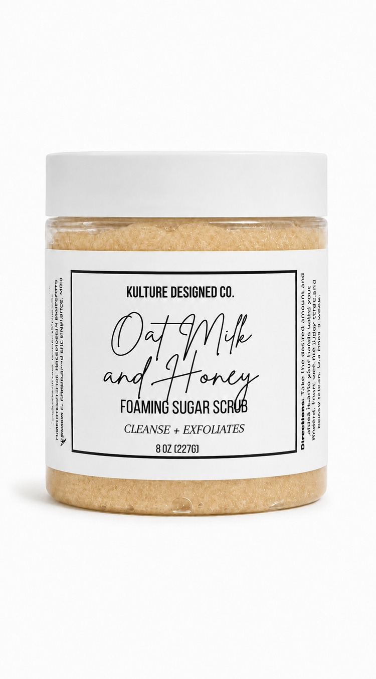 OATMILK AND HONEY Foaming Sugar Scrub - Kulture Designed Co.
