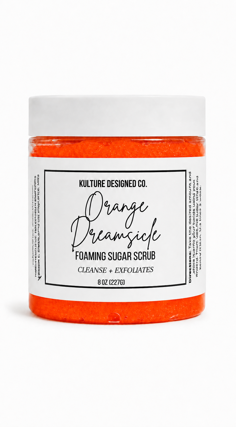 Orange dreamsicle Foaming Body Scrub - Kulture Designed Co.