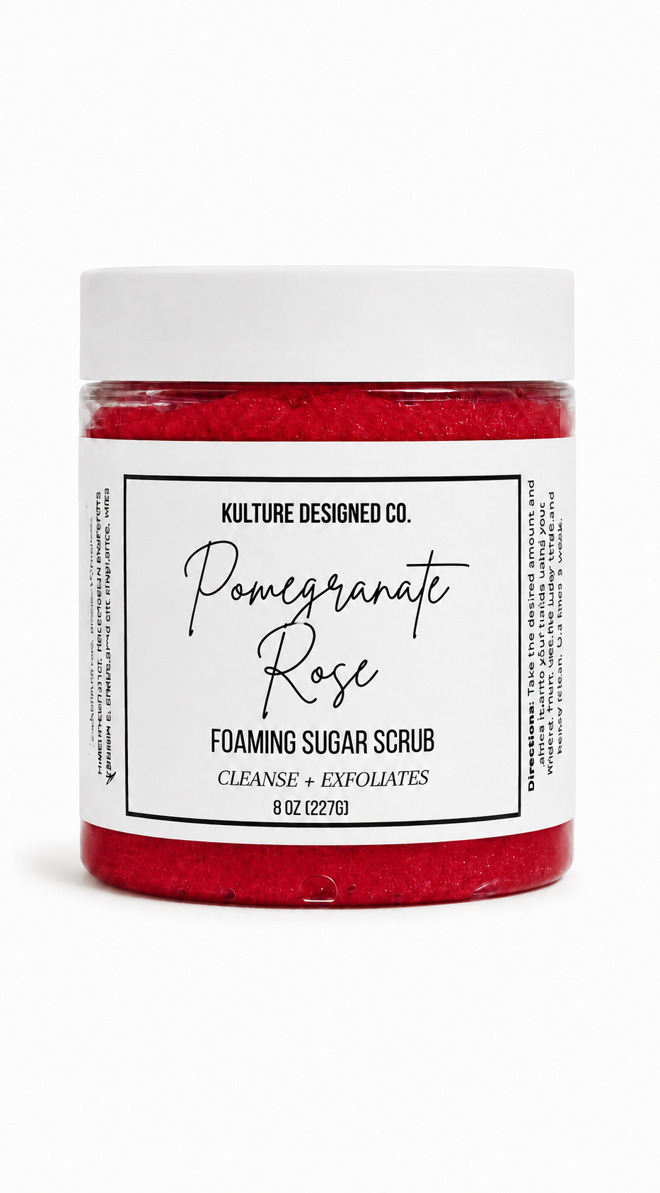 POMEGRANATE ROSE | Foaming Sugar Scrub - Kulture Designed Co.