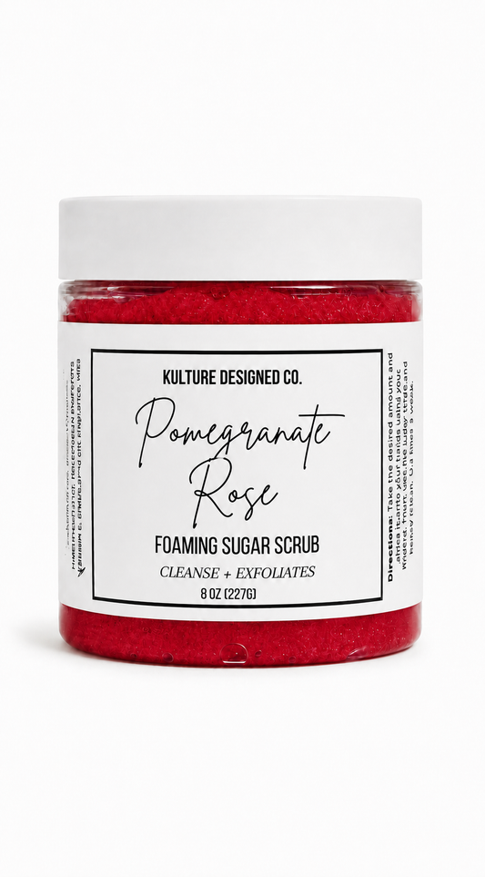 POMEGRANATE ROSE | Foaming Sugar Scrub - Kulture Designed Co.