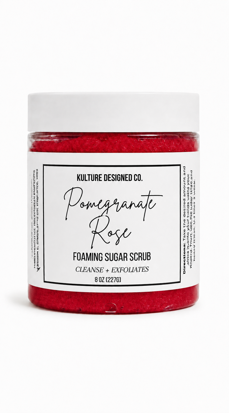 POMEGRANATE ROSE | Foaming Sugar Scrub - Kulture Designed Co.