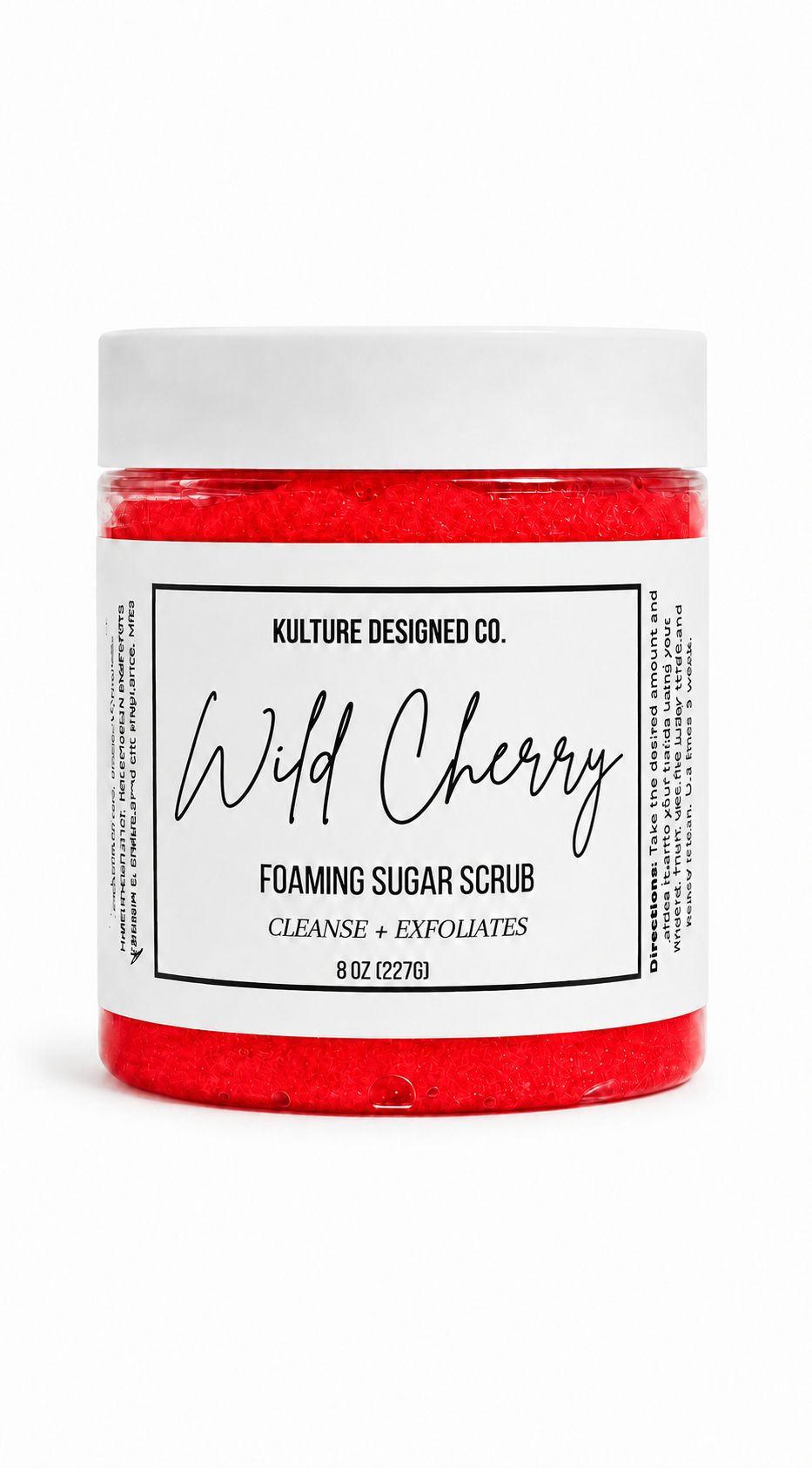 Wild Cherry Foaming Sugar Scrub - Kulture Designed Co.