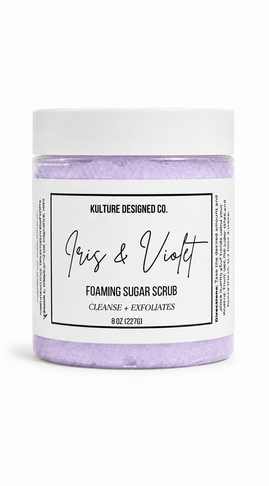 IRIS AND VIOLETS | Foaming Sugar Scrub - Kulture Designed Co.