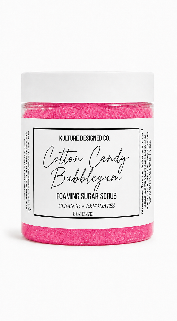 Cotton Candy Bubblegum Foaming Body Scrub - Kulture Designed Co.