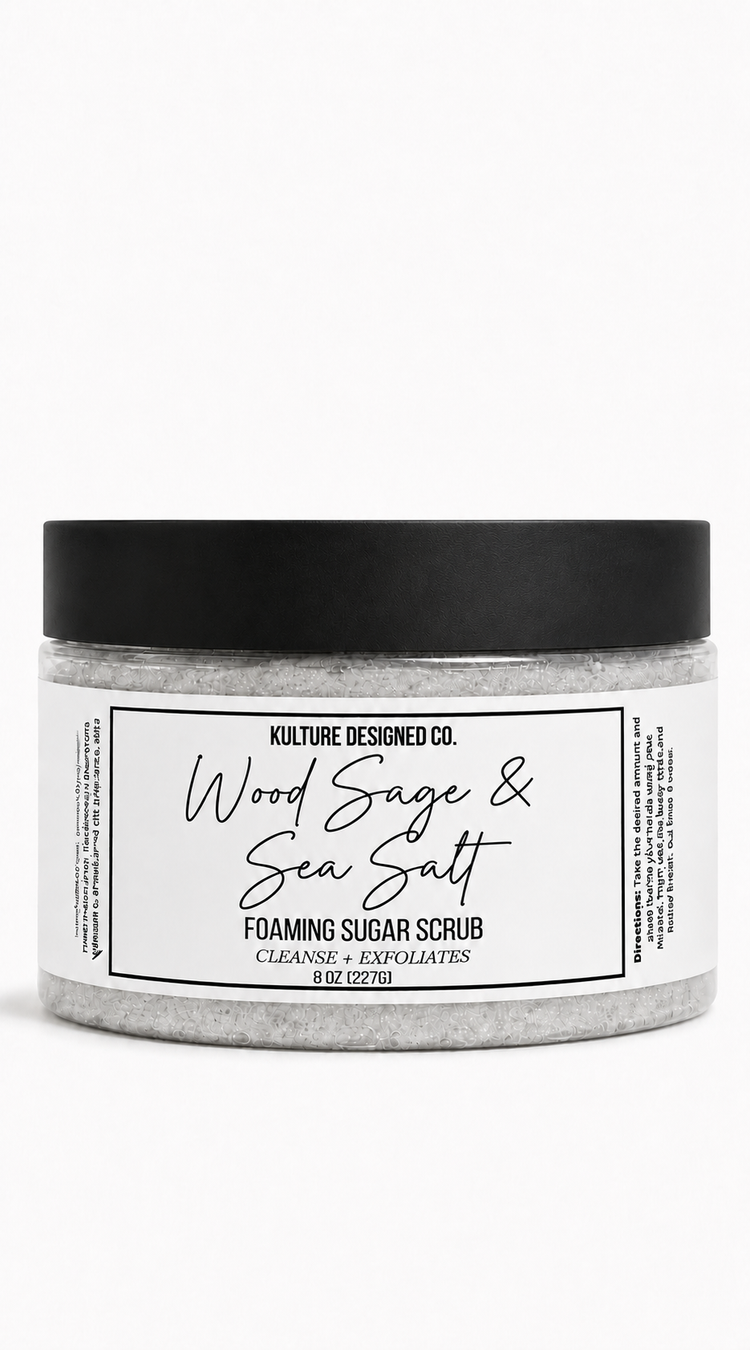 Wood Sage & Sea Salt | Foaming Sugar Scrub - Kulture Designed Co.