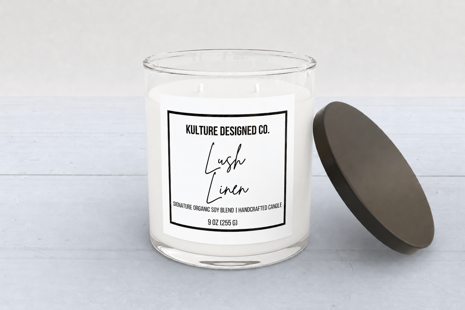LUSH LINEN | 9 OZ CANDLE - Kulture Designed Co.