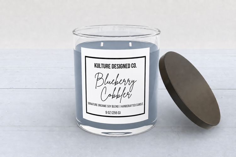 BLUEBERRY COBBLER | 9 OZ CANDLE - Kulture Designed Co.