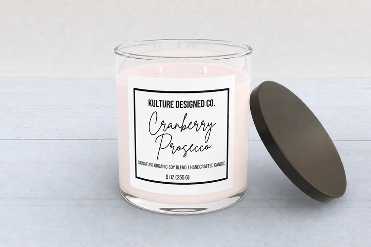 CRANBERRY PROSECCO | 9 oz candle - Kulture Designed Co.