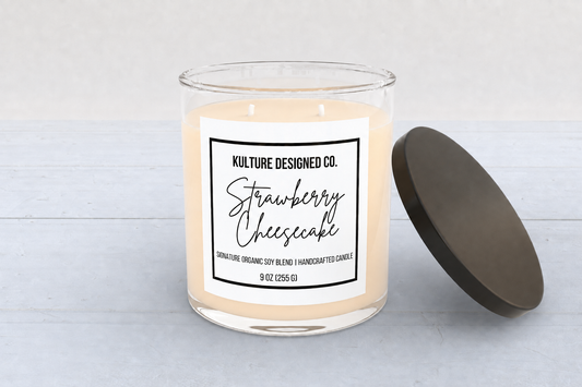 Strawberry Cheesecake |  9 oz Candle - Kulture Designed Co.