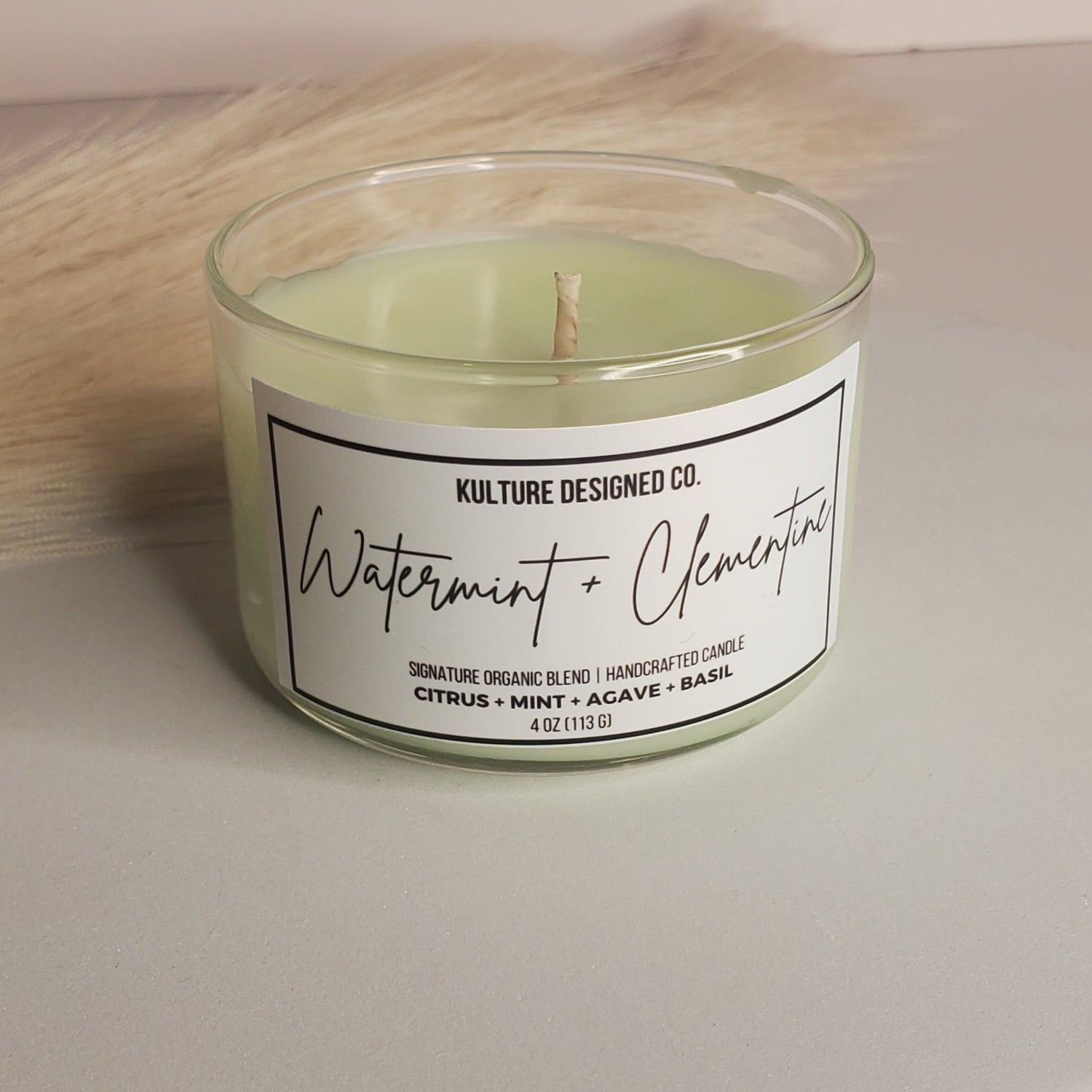 WATERMINT + CLEMENTINE | 4 OZ CANDLE - Kulture Designed Co.