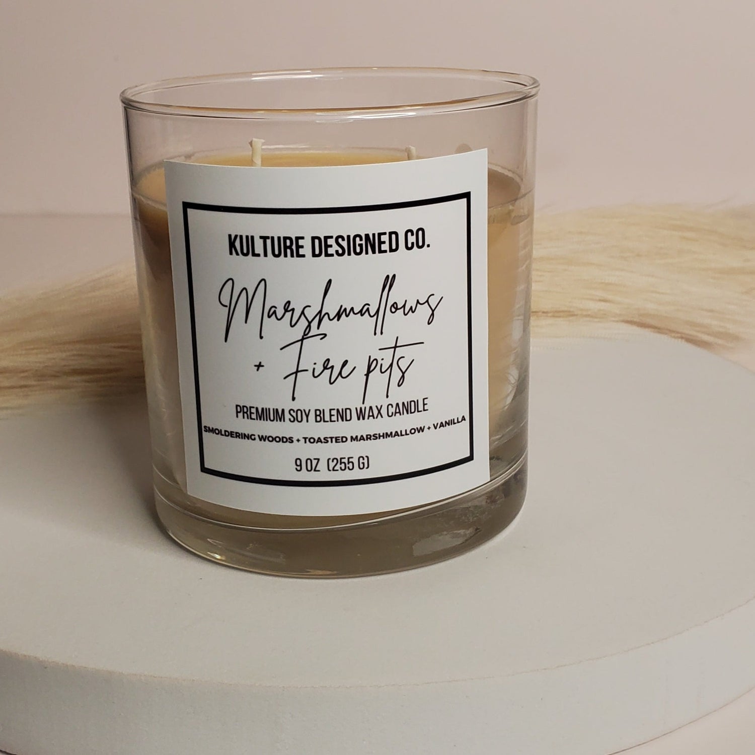 Marshmallow + Firepits | 9 oz candle - Kulture Designed Co.