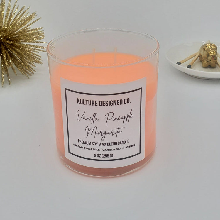 Vanilla Pineapple Margarita| 9 oz candle