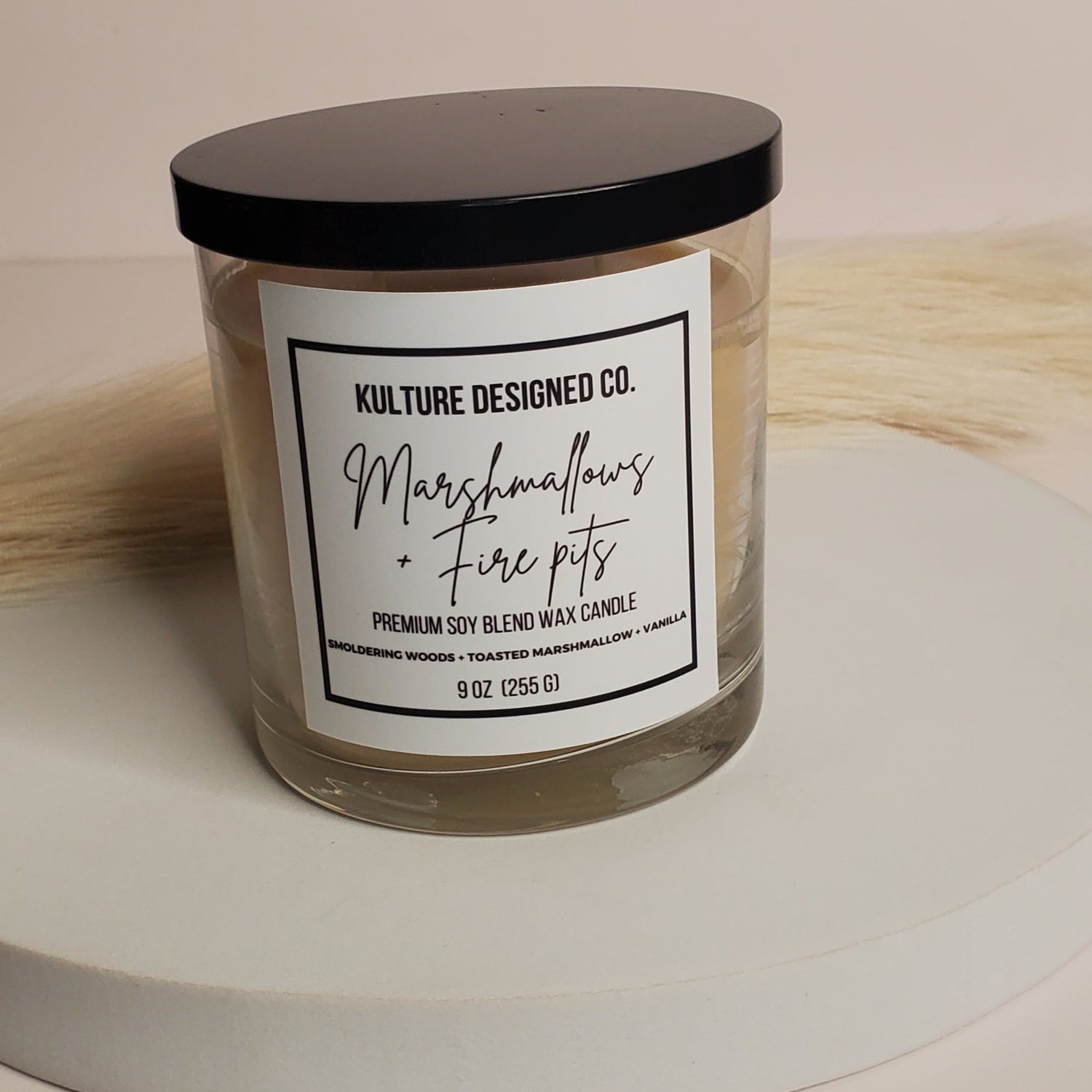 Marshmallow + Firepits | 9 oz candle - Kulture Designed Co.