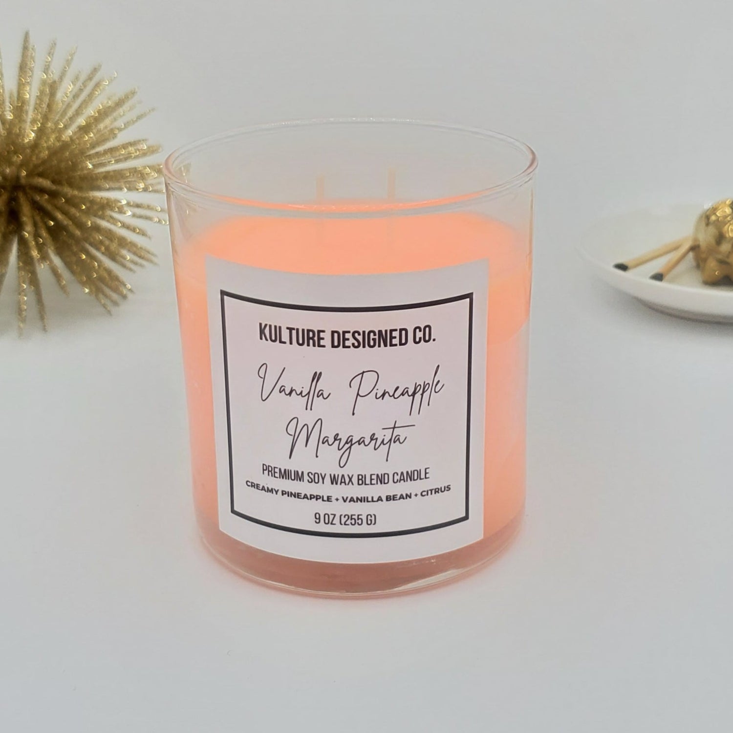 Vanilla Pineapple Margarita| 9 oz candle - Kulture Designed Co.