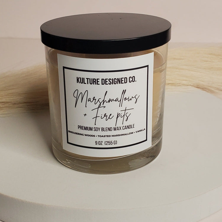 Marshmallow + Firepits | 9 oz candle - Kulture Designed Co.