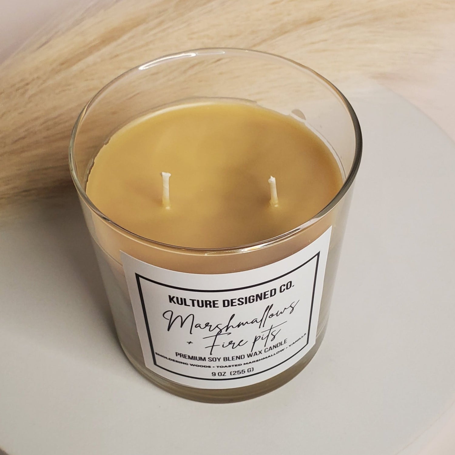 Marshmallow + Firepits | 9 oz candle - Kulture Designed Co.