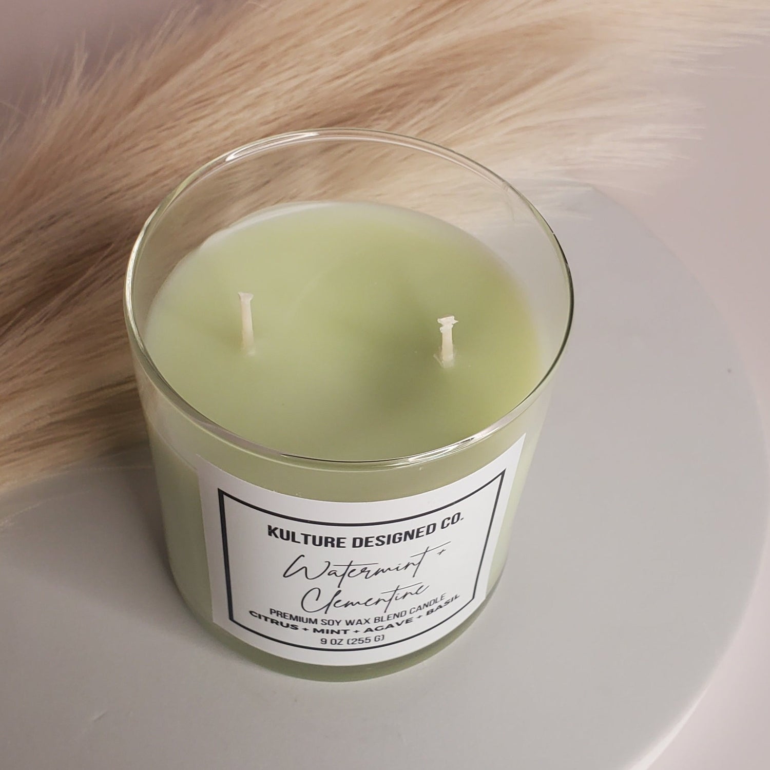 Watermint + Clementine | 9 oz candle - Kulture Designed Co.