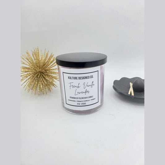 FRENCH VANILLA LAVENDER CANDLE - Kulture Designed Co.